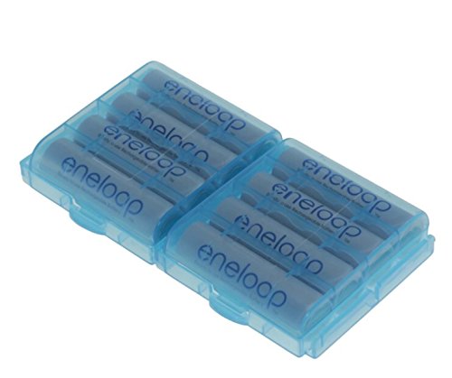 Sanyo eneloop Bonus Pack HR-3UTGB - AA Batteries (Pack of 8) - 2,000 mAh (Minimum 1,900 mAh) - With 2 OTB Storage Boxes