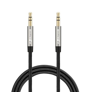 3.5mm AUX Cable, BlitzWolf Braided 3.3ft Universal Audio Cable Cord for Car, iPhone, Samsung, HTC, Sony, Nexus, Cellphone, Bluetooth Speakers