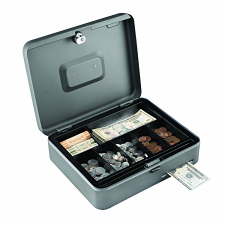 STEELMASTER Cash Slot Security Box, Gray, 2216119G2