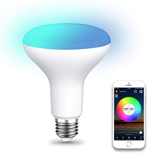 TOOGOO WiFi BR30 LED Flood Light Bulb, Tunable White & Color Changing Smart Flood Light Bulb, Compatible with Alexa & Google Home Assistant