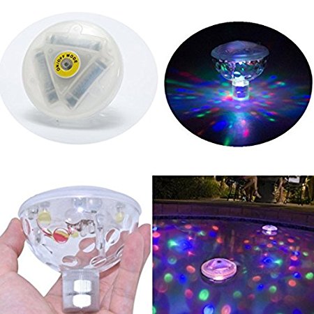MorningRising Pack Of 2 Water Light Bathtub Swim Pool Toys for Toddler Kids,Party Show Waterproof Floating LED Lamps