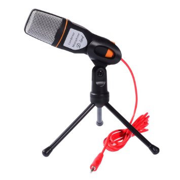 D-bird Professional Condenser Sound Podcast Studio Computer Microphone with Stand for Laptop Black