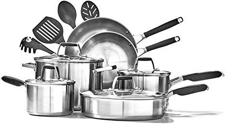 Select by Calphalon Stainless Steel Deluxe Cookware Set, 14 Piece