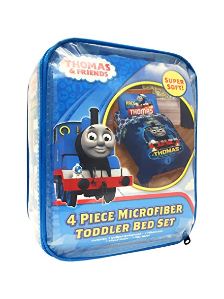 HIT Thomas The Tank Engine Race Friends Microfiber Toddler Bed Set