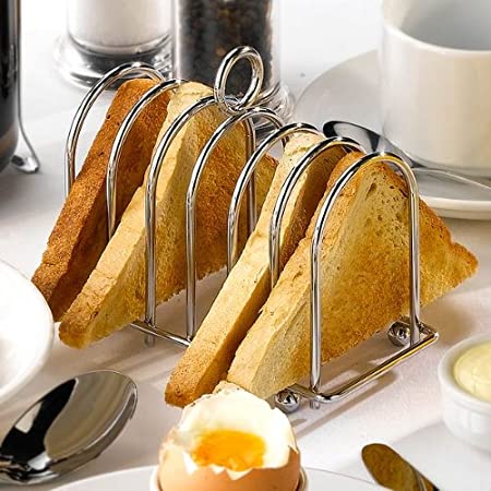 Genware Chrome Horseshoe Toast Rack | Stainless Steel Toast Rack, Horseshoe Toast Holder