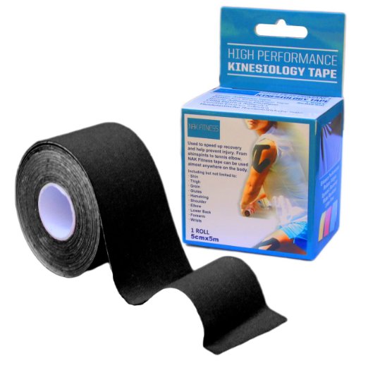 Kinesiology Tape - Premium Athletic Performance Sports Tape for Injury and Performance. Great for neck, elbow, Achilles, calf, knee, back, and shoulder pain. Flexible KT Tape, for use with Marathon, Crossfit, and other sports.