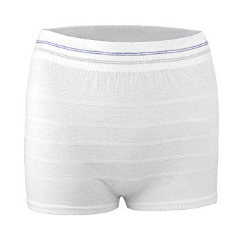 Mesh Postpartum Underwear High Waist Disposable Post Bay C-Section Recovery Maternity Panties for Women (White-6 Pack, Medium/Large)