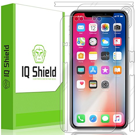 iPhone X Screen Protector, IQ Shield LiQuidSkin Full Body Skin   Full Coverage Screen Protector for iPhone X HD Clear Anti-Bubble Film