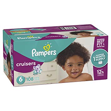 Pampers Cruisers Disposable Diapers Size 6, 108 Count