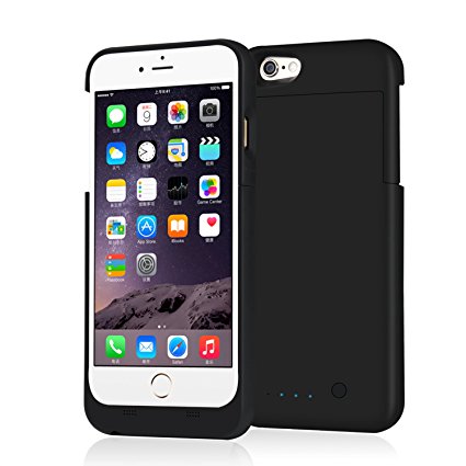 iphone 6/iphone 6s Battery Case [Apple MFi Certified],Turata Ultra Slim Extended Battery Charging Power Case with 3200mAh for iphone 6/6s (Black)