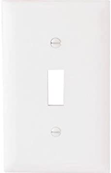 Legrand - Pass & Seymour TP1WCP Trade Master Nylon Wall Plate with One Toggle Switch Opening, One Gang, White, 10-Pack