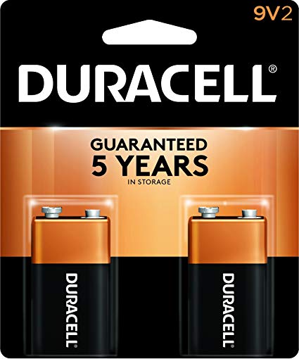 Duracell - CopperTop 9V Alkaline Batteries - long lasting, all-purpose 9 Volt battery for household and business - 2 count