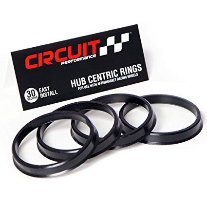 73.1mm OD to 67.1mm ID Circuit Performance Black Plastic Polycarbonate Hub Centric Rings