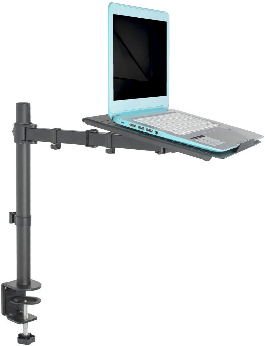 VIVO Single Laptop / Notebook Desk Mount / Stand Fully Adjustable Extension with Clamp by (STAND-V001L)