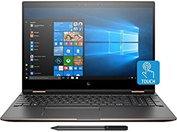 2018 Latest HP Spectre x360 15t Touchscreen 2-In-1 Windows 10 Home Laptop/Tablet - Intel i7-8705G Quad Core, 15.6" 4K 3840x2160, 1TB NVMe SSD, 16GB DDR4 RAM, Thunderbolt 3, 4GB Radeon RX Vega M GPU