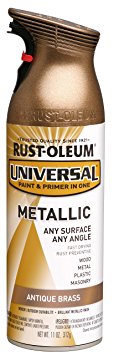 Rust-Oleum 260728 Universal All Surface Spray Paint, 11 oz, Metallic Antique Brass