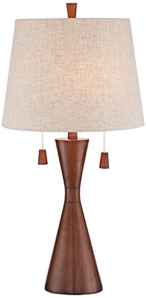 Omar Warm Brown Hourglass Table Lamp