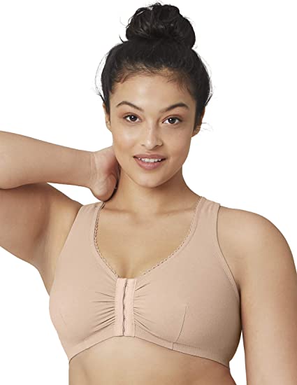 Full Figure Plus Size Complete Comfort Wirefree Cotton T-Back Bra 1908