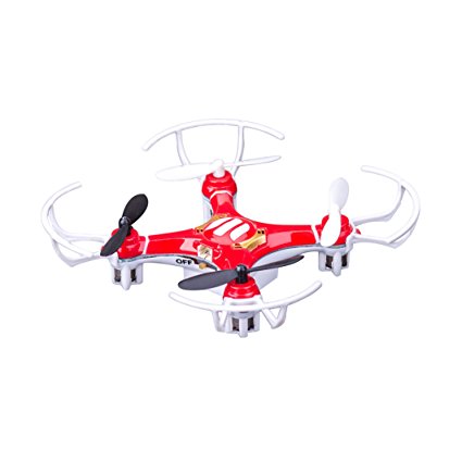 Intcrown Nano Quadcopter 360 Degree Flip Mini Drone (Red)