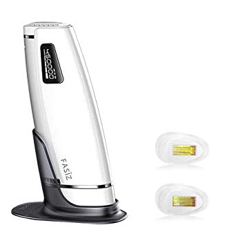 FASÏZ Facial & Body Permanent Hair Removal for Women 450,000 Flashes 3 in 1 Hair Removal System with Razor at Home (White)