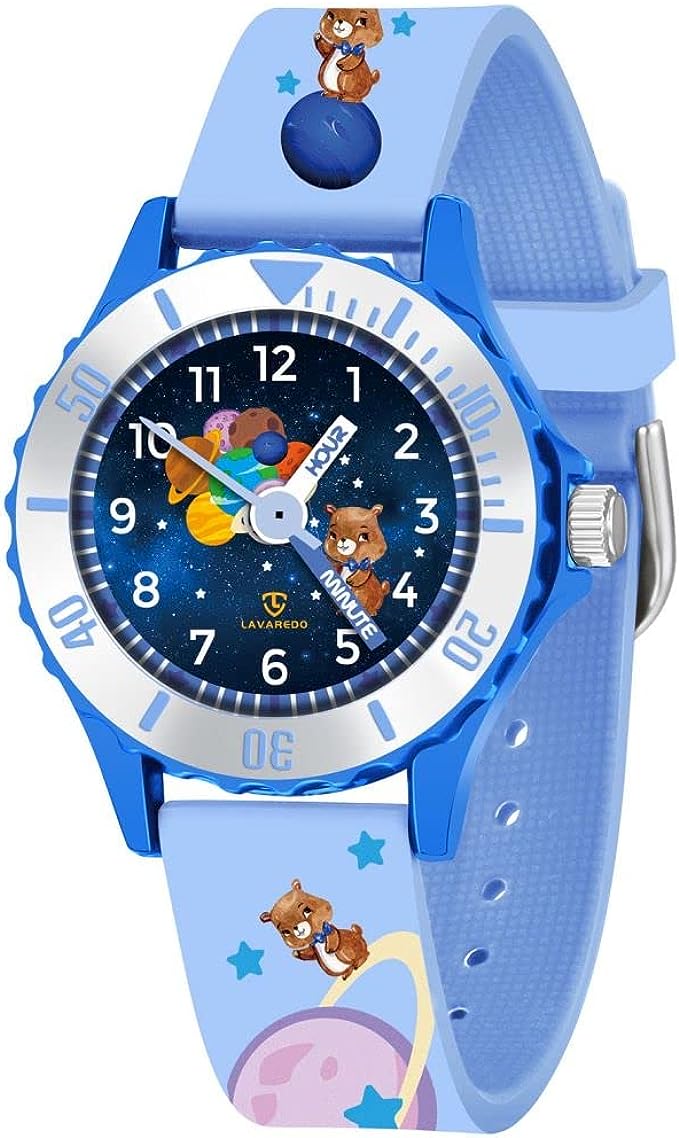 Kids Watches Girls Time Learning Waterproof Silicone Children Toddler Wrist Watches Analogue Time Teacher Gift for Boys Girls