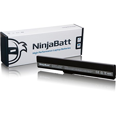 NinjaBatt New Laptop Battery for Asus A42 X52 K52 A52 K42 K52J X52F A52F K52N – High Performance [6 Cells/4400mAh/48wh]