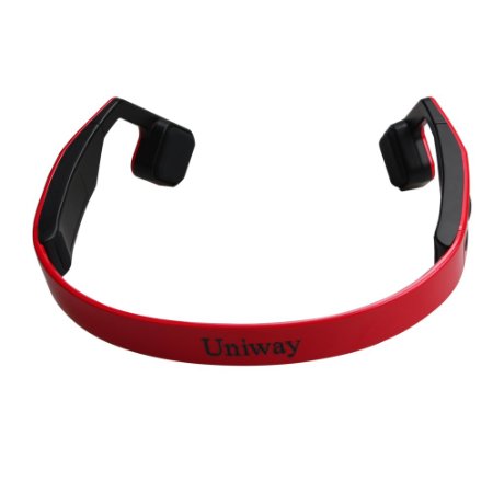 Uniway VP1 High Definiation Bluetooth Headphones Wireless Headphones Stereo Bluetooth Earbuds Sweatproof Running Earbuds with Microphone Earphones Bluetooth-Red