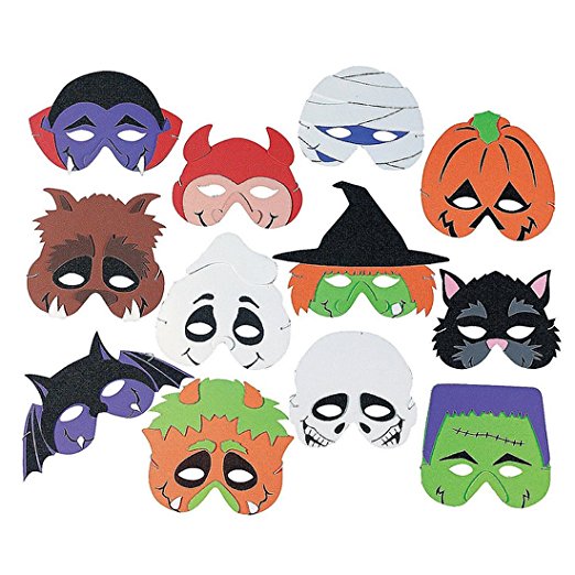 Foam Halloween Masks - 12pk