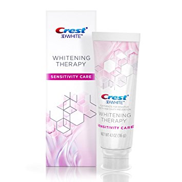 Crest 3D White Whitening Therapy Sensitivity Care Fluoride Toothpaste, 4.1 Ounce