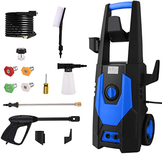 mrliance 3500PSI Electric Pressure Washer 2.0GPM Power Washer 1800W High Pressure Washer Cleaner Machine with 4 Interchangeable Nozzle (Blue)