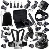 BAXIA TECHNOLOGY Accessories Bundle Kit for GoPro HERO 4 Black Silver GoPro HERO 3 Black Silver GoPro HERO 3 Black Silver GoPro HERO 2 Black Silver SJ4000 SJ5000 SJ6000 Sony Action Mini Cameras Accessory Kit for GoPro 4 3 3 2 1