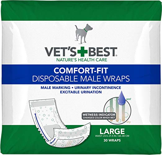 Vet's Best Comfort Fit Disposable Male Dog Diapers