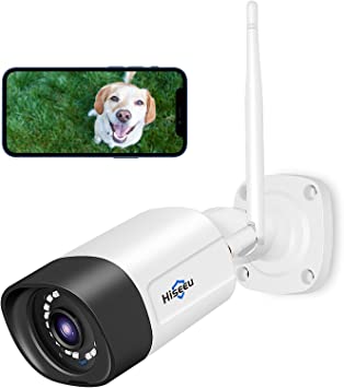 Hiseeu 2K Outdoor Security Camera bullet,2-Way Audio, 3MP Surveillance IP Cameras,IP66 Waterproof, Remote Viewing,Motion Detection,Night Vision,Cloud&SD Storage,Compatible with Hiseeu Wireless Systems