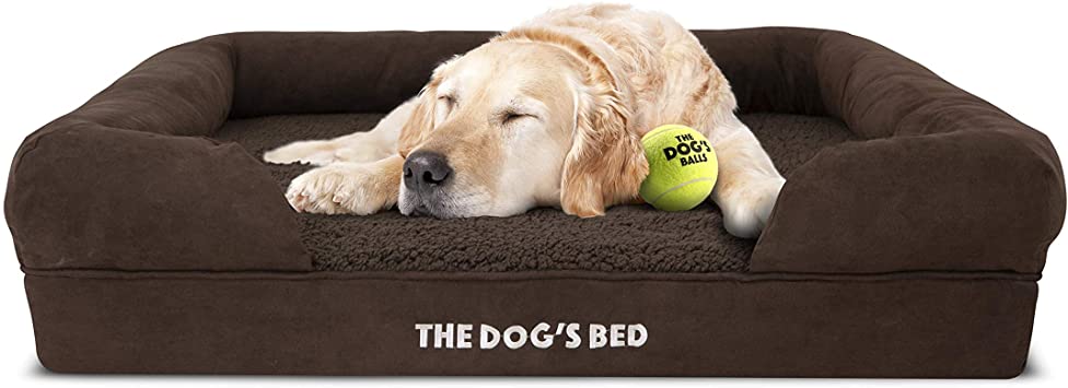 Replacement Outer Cover ONLY (Outer Cover ONLY - NO Bed, NO Waterproof Inner) for The Dog's Bed, Washable Quality Plush Fabric, Large (Brown Plush)