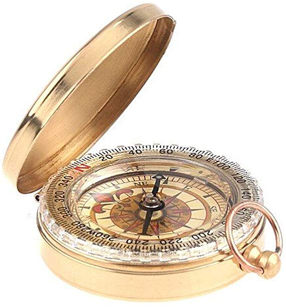 DierCosy Portable Camping Compass Brass Metal Hiking Survival Outdoor Navigation Tools