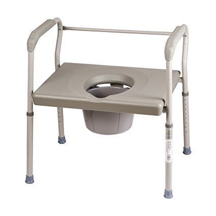 Duro-Med Bedside Commode Chair, Heavy-Duty Steel Commode Toilet Chair, Toilet Safety Frame, Medical Commode