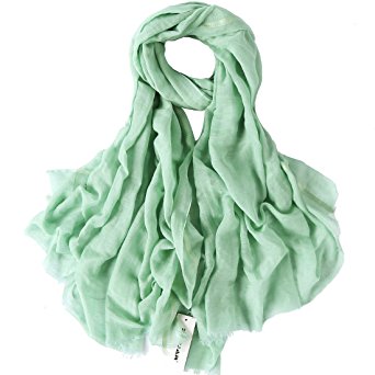ZORJAR Women Fashion Linen Silk Scarf Shawl Wrap Soft Long Large 39"x79"
