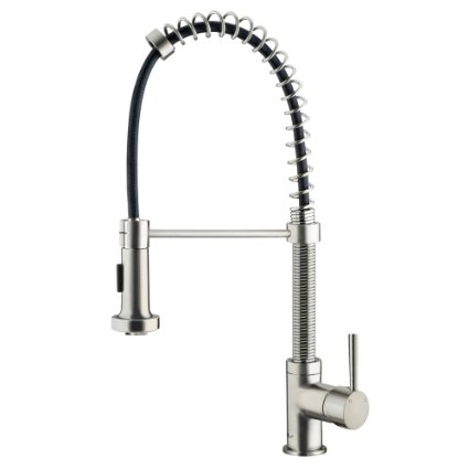 VIGO Edison Single Handle Pull-Down Spray Kitchen Faucet, Stainless Steel