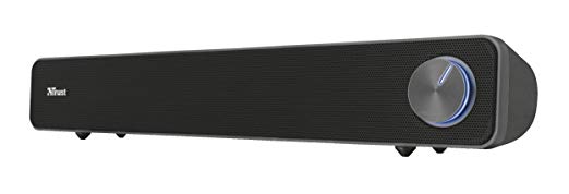 Trust Arys PC Soundbar Speaker for Computer and Laptop, 12 W, USB Powered- Black