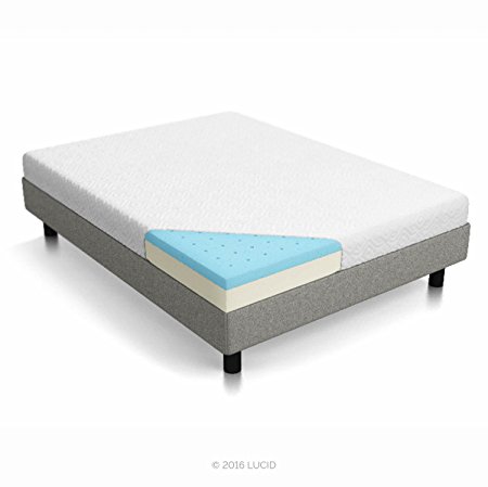 Lucid 6 Inch Memory Foam Mattress, Dual-Layered, CertiPUR-US Certified, Firm Feel, Twin Size