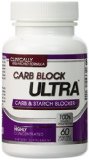 CARB BLOCK ULTRA 2 Bottles Clinical Strength Carbohydrate and Starch Blocker Supplement with White Kidney Bean Extract - Lose Weight Without Dieting 60 capsules per bottle