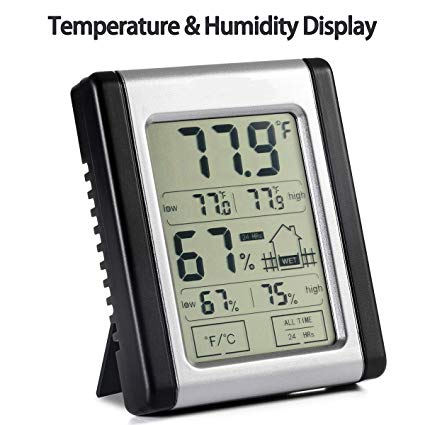 Braole Indoor Thermomete, Digital Hygrometer, Thermo-Hygrometer Temperature Humidity Gauge Meter Indicator with Min/Max Records for Home, Office, Greenhouse,Room,Etc