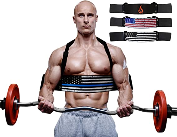 Fire Team Fit Arm Blaster for Curl Assist, Bicep and Tricep Strengthener for use with Barbell and Dumbbell Workouts, Muscle Isolation for Strengthening Arms