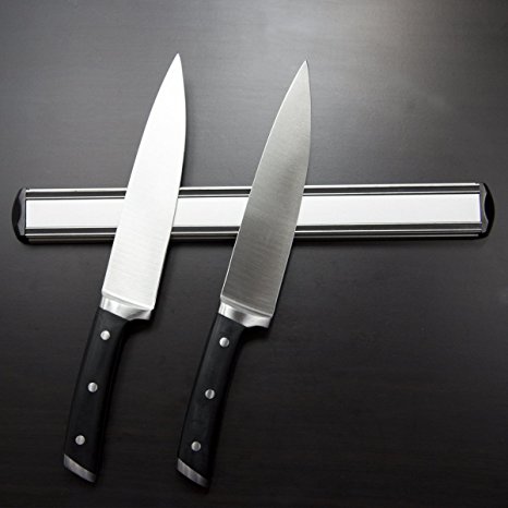Deal  15 Inch Aluminum Magnetic Knife Holder Aluminum Knife Bar or Knife Strip Easy To Install