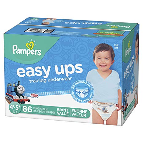 Pampers Easy Ups Pull On Disposable Training Diaper for Boys, Size 6 (4T-5T), Giant Pack, 86 Count