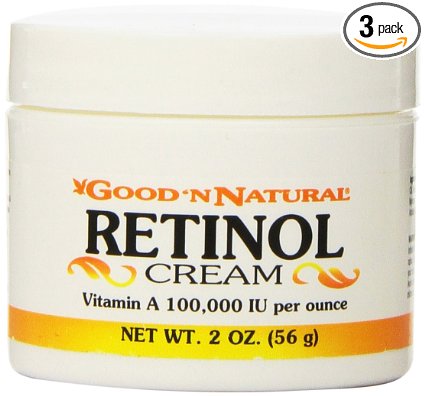 Retinol Cream Vitamin A Cream 100000 IU per ounce - 2 Oz Pack of 3