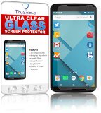 2-PACK Motorola Google Nexus 6 Screen Protector - Tempered Glass - Package Includes Microfiber Cleaning Wipe and 2 x Tempered Glass Screen Protectors - by TruShield