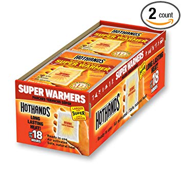 HotHands Body & Hand Super Warmers - Long Lasting Safe Natural Odorless Air Activated Warmers - Up to 18 Hours of Heat - 40 Individual Warmers