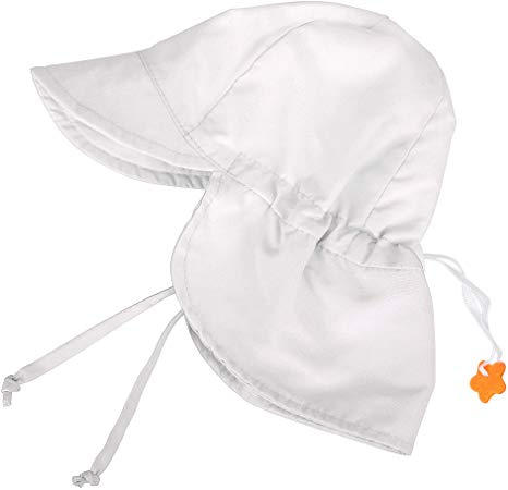 SimpliKids UPF 50  UV Ray Sun Protection Baby Hat w/Neck Flap & Drawstring