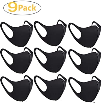 Face Filters Reusable Anti Dust Unisex Mouth Filter Breathable Earloop Anti Smoke Pollution for Cycling, Running, Outdoor Sports (9PCS)